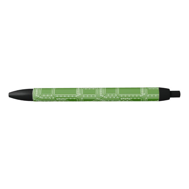 Stylo Noir Motif de carte informatique (Devant)