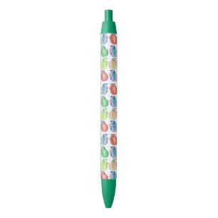 Stylo Noir Motif de cobaye d'art de bruit