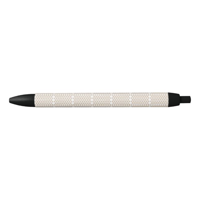 Stylo Noir Motif de croix mosaïque (Devant)