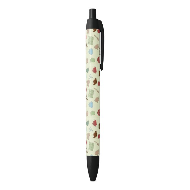 Stylo Noir Motif de cuisine (Bas (Vertical))