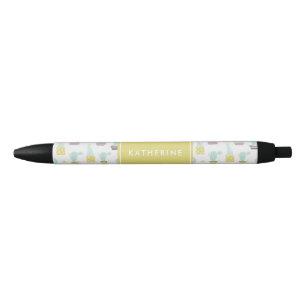 Stylo Noir Motif de Cute Cactus