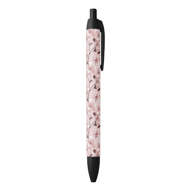 Stylo Noir Motif de fleurs de fleurs de cerisier (Bas (Vertical))