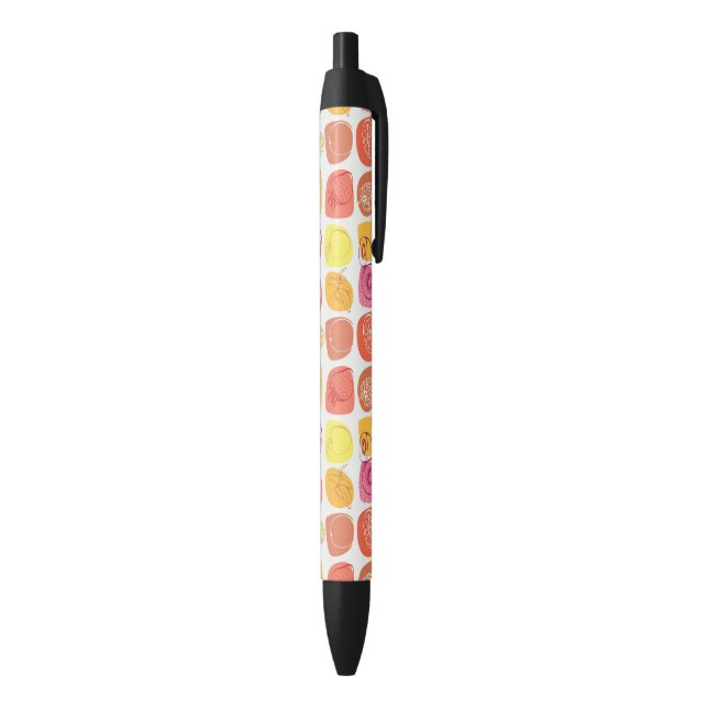 Stylo Noir Motif de fruit (Bas (Vertical))