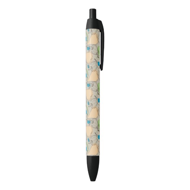 Stylo Noir Motif de fruits (Bas (Vertical))