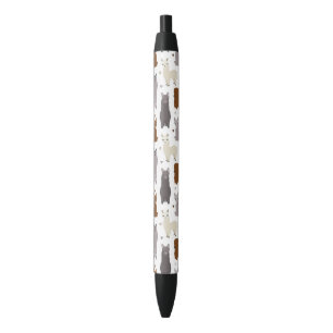 Stylo Noir Motif de Geo d'alpaga