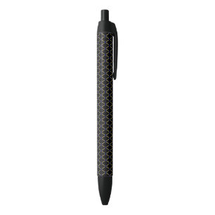 Stylo Noir Motif de grille or - Couleur Arrière - plan Person