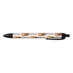 Stylo Noir Motif de guitares acoustiques