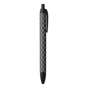 Stylo Noir Motif de hippie de moustache