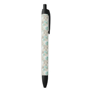 Stylo Noir Motif de jardin