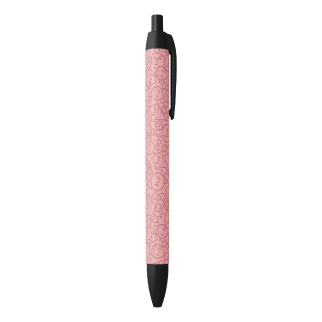 Stylo Noir Motif de Kawaii avec les gâteaux mignons (Bas (Vertical))