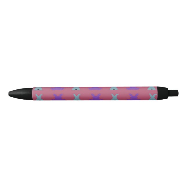 Stylo Noir motif de lapins de Pâques (Devant)