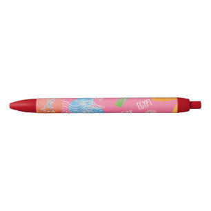 Stylo Noir Motif de lieux de voyage