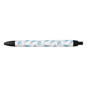 Stylo Noir motif de masque Médicale