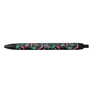 Stylo Noir Motif de microbiologiste