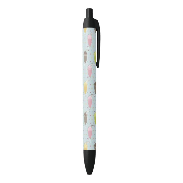 Stylo Noir Motif de milkshake (Bas (Vertical))