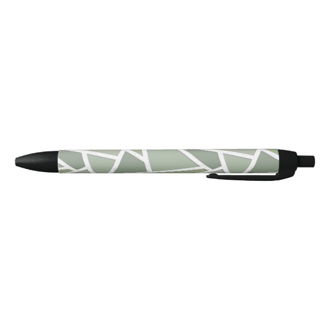 Stylo Noir Motif de mosaïque vert olive (Bas)