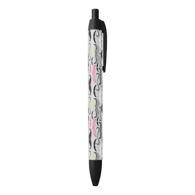 Stylo Noir Motif de moustache, rétro style (Bas (Vertical))