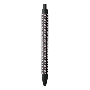 Stylo Noir Motif De Pailles, Pailles Roses, Pailles De Chien,