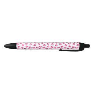 Stylo Noir Motif De Pailles, Paniers De Chien, Pailles Roses