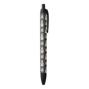 Stylo Noir Motif de paresse de pastèque