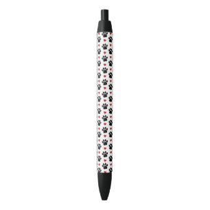 Stylo Noir Motif De Pâtes, Pâtes De Chien, Pâtes Noires, Coeu