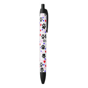 Stylo Noir Motif De Pâtes, Pâtes De Chien, Pâtes Noires, Coeu