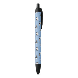 Stylo Noir Motif de patinage de pingouins