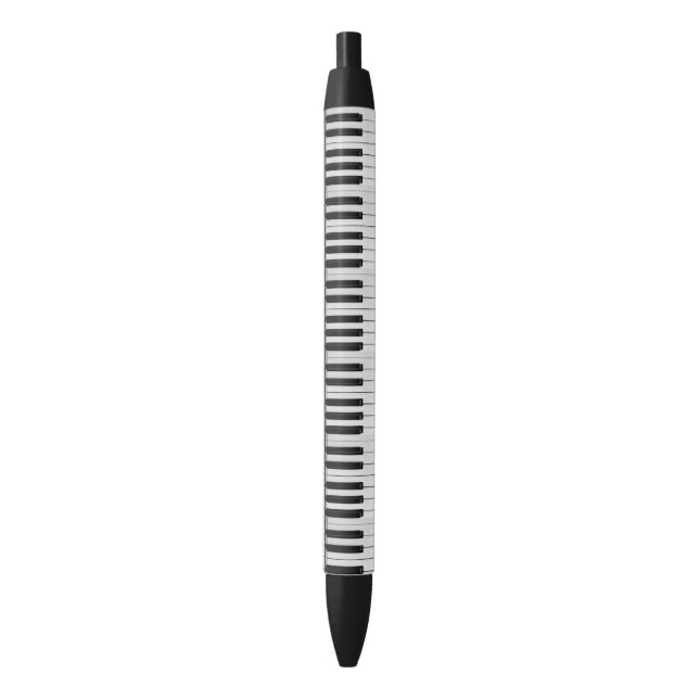 Stylo Noir Motif de piano (devant Vertical)