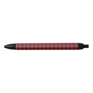 Stylo Noir Motif de plaid du Carré Red Black Buffalo 1