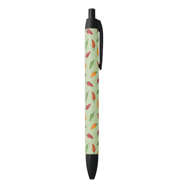 Stylo Noir Motif de poivre de piments (Bas (Vertical))