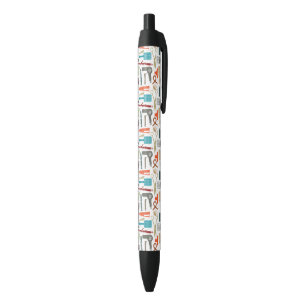 Stylo Noir Motif de soins capillaires