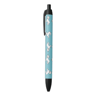 Stylo Noir Motif de Staffordshire Bull Terrier blanc