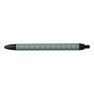 Stylo Noir Motif de style Art déco en bleu turquoise