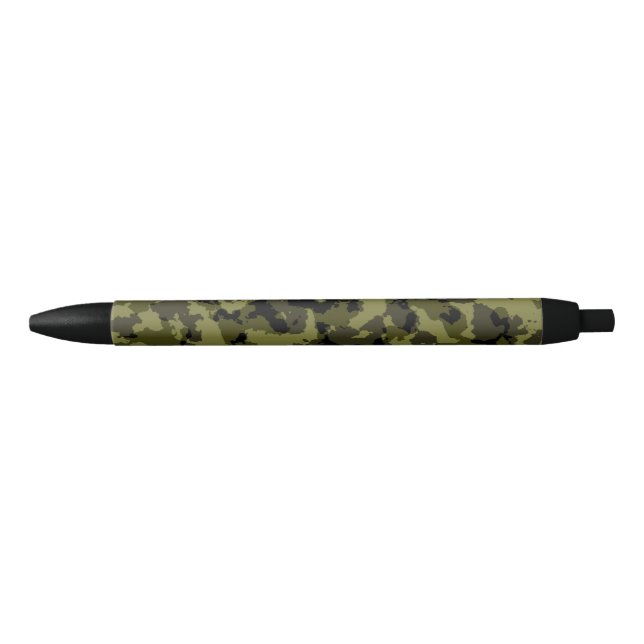Stylo Noir Motif de style militaire de camouflage (Devant)