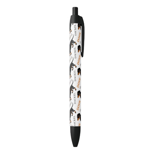 Stylo Noir Motif de teckel (Bas (Vertical))