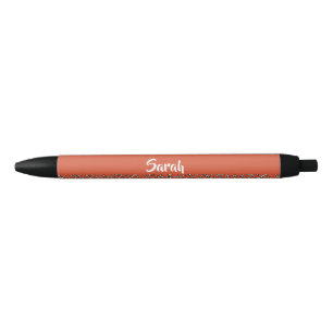 Stylo Noir Motif de toiles d'araignées blanches