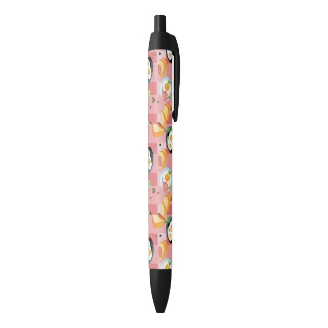 Stylo Noir Motif de tomate et d'oeufs au plat (Bas (Vertical))