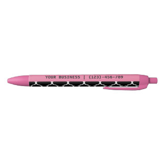 Stylo Noir Motif de treillis marocain noir personnalisé