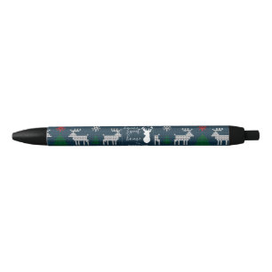 Stylo Noir Motif de tricotage faux pour la décoration de Noël