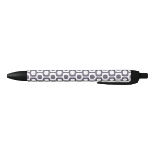 Stylo Noir Motif de trottoir d'Ipanema, Motif de plage, Brési