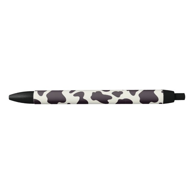 Stylo Noir Motif de vache noir et blanc Imprimer (Devant)