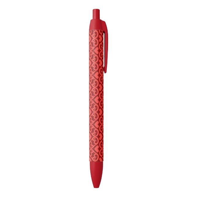 Stylo Noir Motif de Valentine (Bas (Vertical))