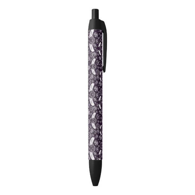 Stylo Noir Motif de "vaudou" (Bas (Vertical))