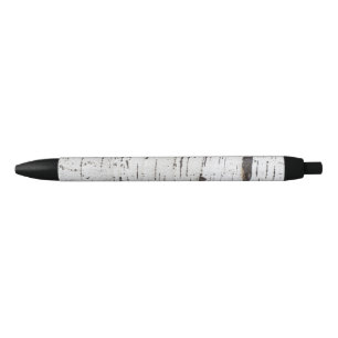Stylo Noir Motif d'écorce de bouleau