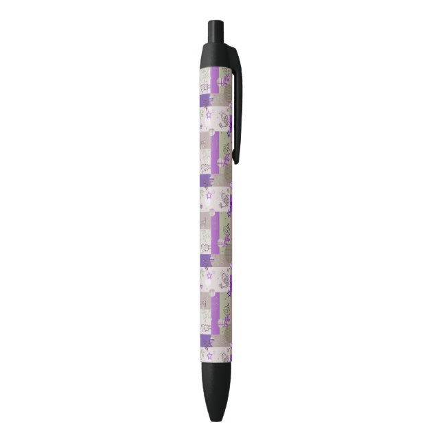 Stylo Noir Motif d'édredon de bébé (Bas (Vertical))