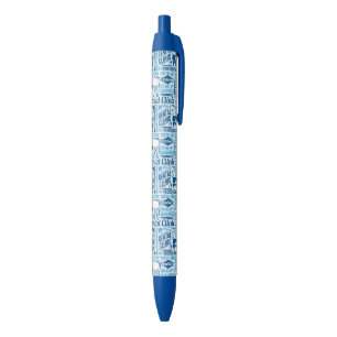 Stylo Noir Motif dentaire bleu de clinique