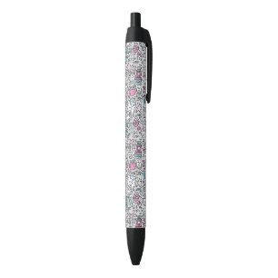 Stylo Noir Motif dentaire de bande dessinée