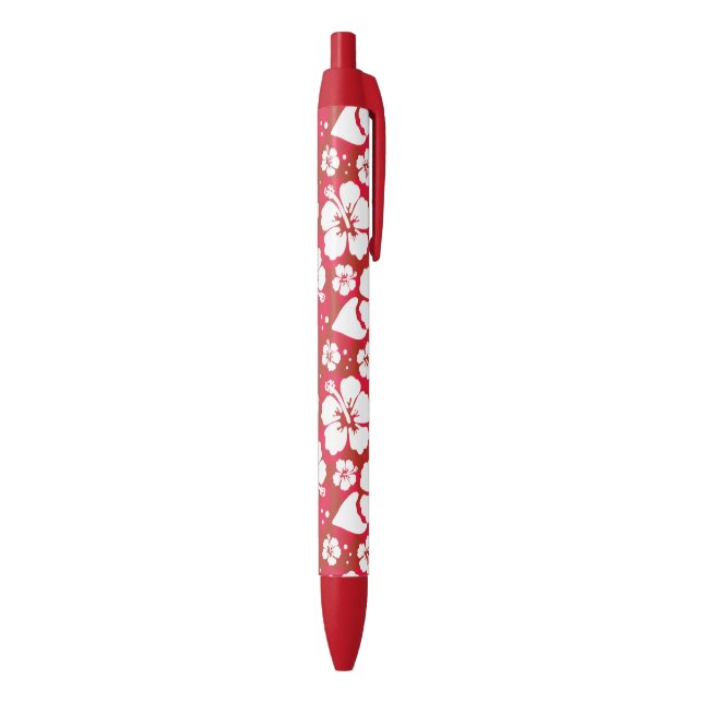 Stylo Noir Motif des fleurs d'Hibiscus (Bas (Vertical))