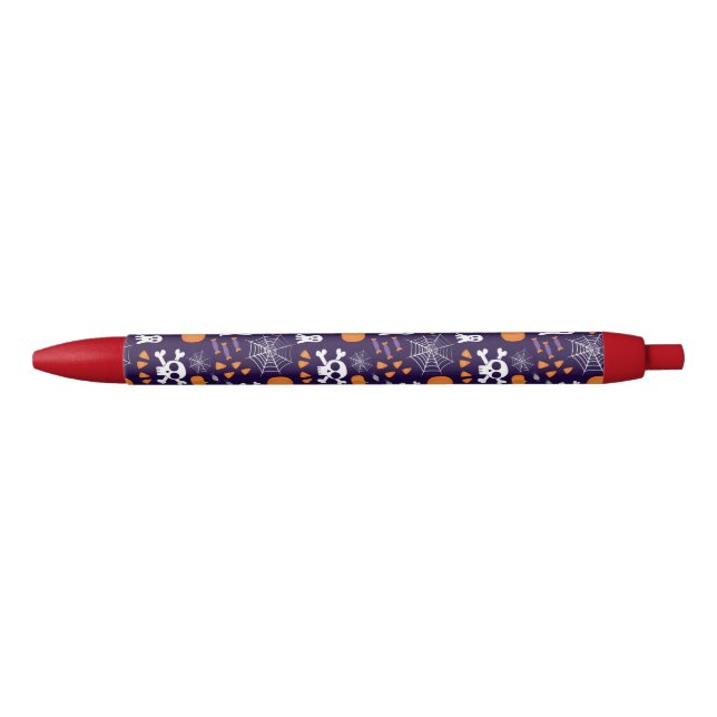 Stylo Noir Motif d'Halloween amusant (Devant)