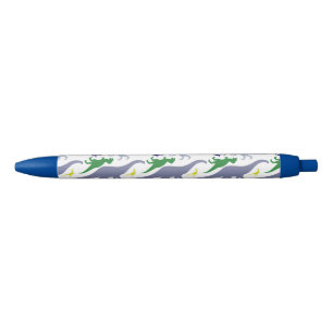Stylo Noir Motif Dinosaure coloré (Lumière)